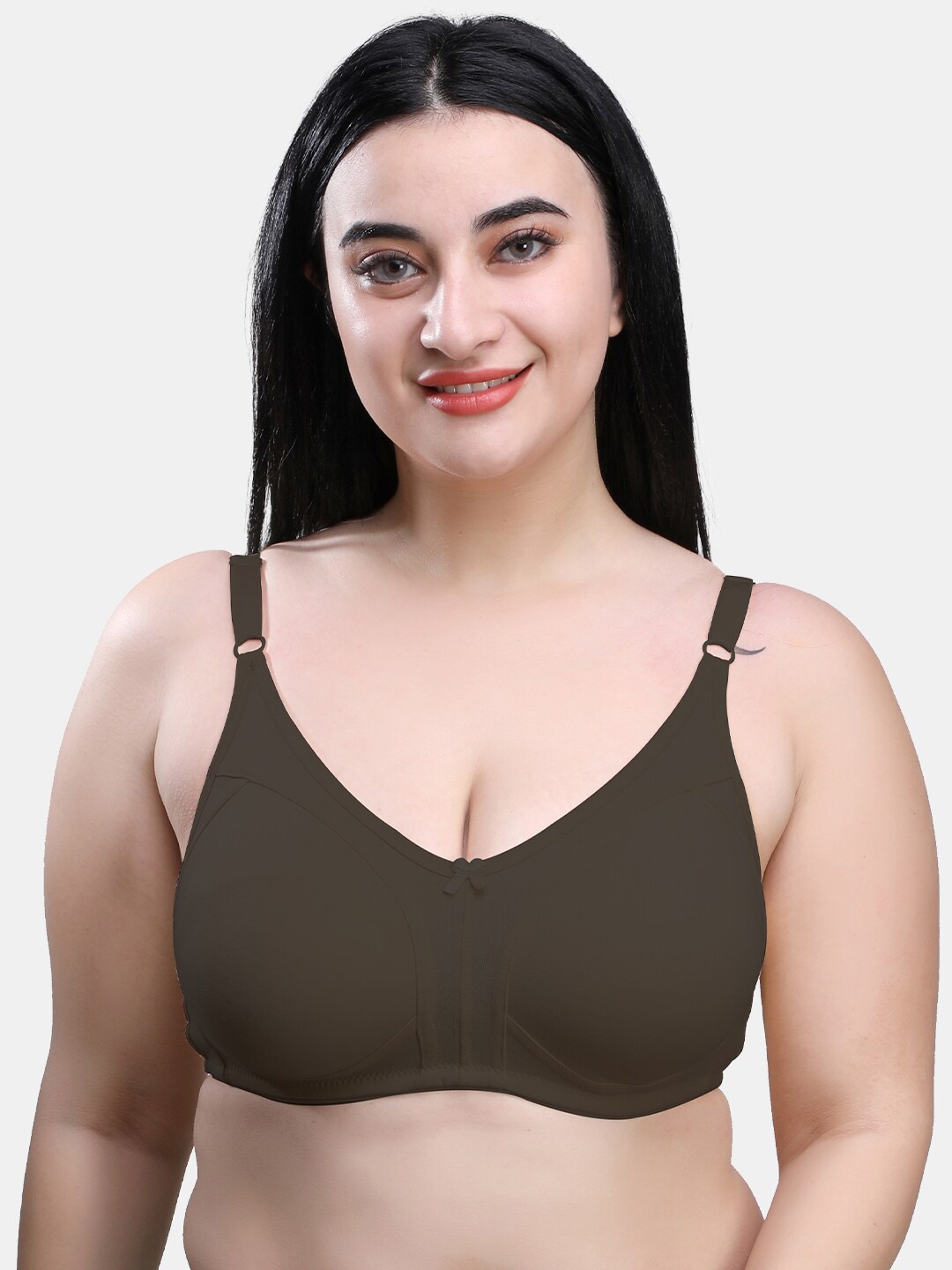 

MAROON Full Coverage Non Padded Minimizer Bra With All Day Comfort, Coffee brown