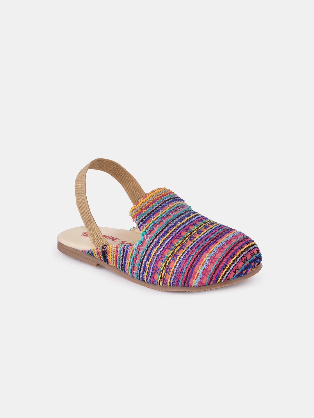 

Minesole Girls Embroidered Mules, Blue