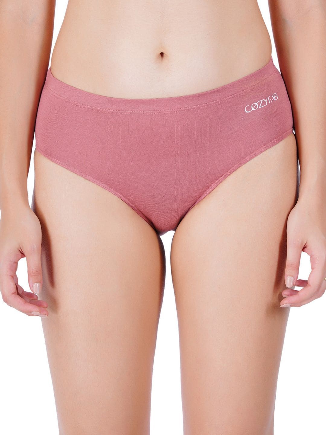 CozyFab High-Rise Hipster Briefs CF-Hipster-Pink-SS