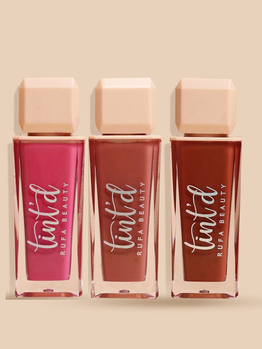 

Rufa Beauty Set Of 3 Highly Pigmented & Lightweight Tint'd Liquid Blush - 12ml Each, Pink