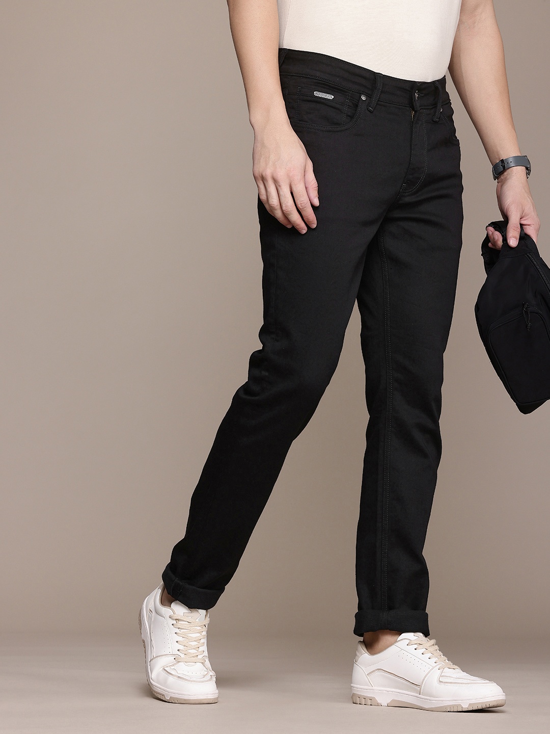 

Nautica Men Slim Fit Stretchable Jeans, Black