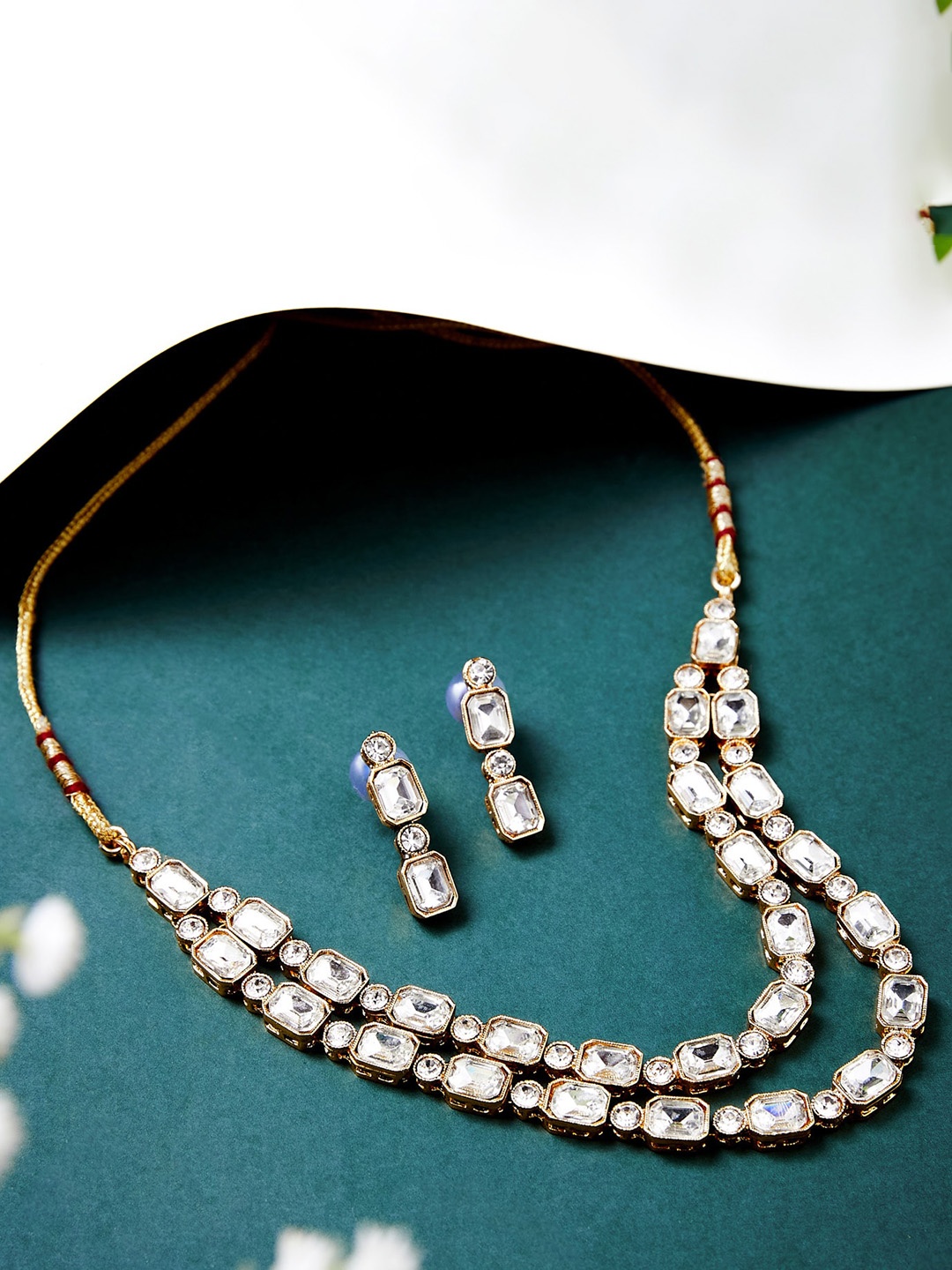 

ATIBELLE Gold-Plated Stones-Studded Jewellery Set
