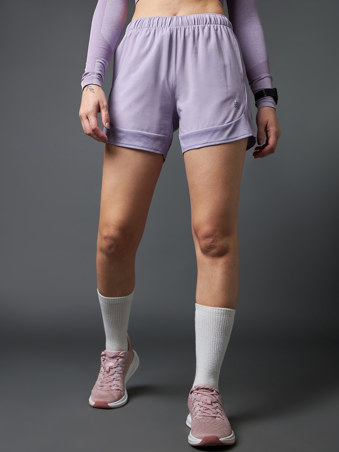 

CULT Women Run Elevate Lightweight Sports Shorts, Purple