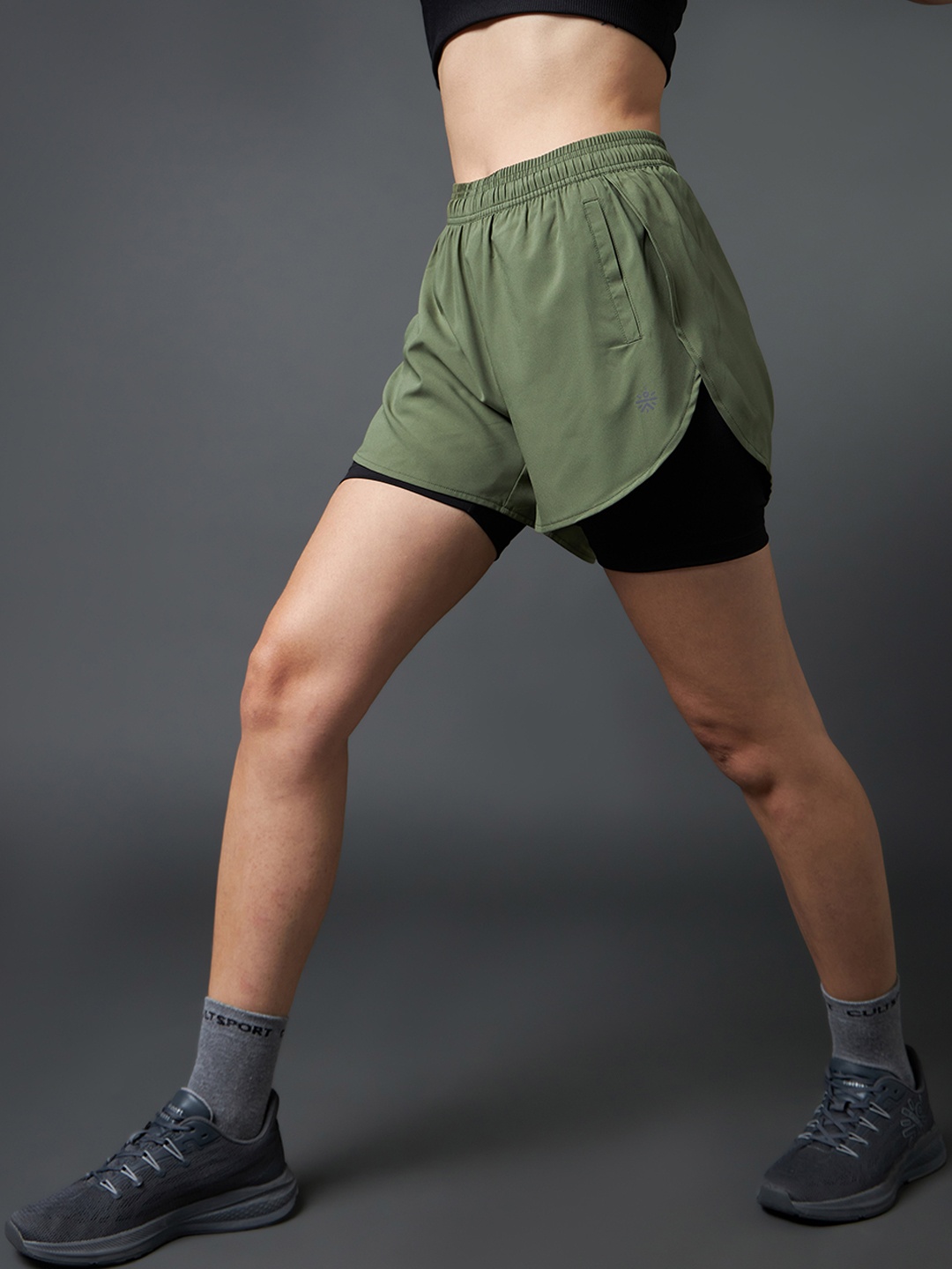 

CULT Runner's Pro Built In Sports Shorts, Olive