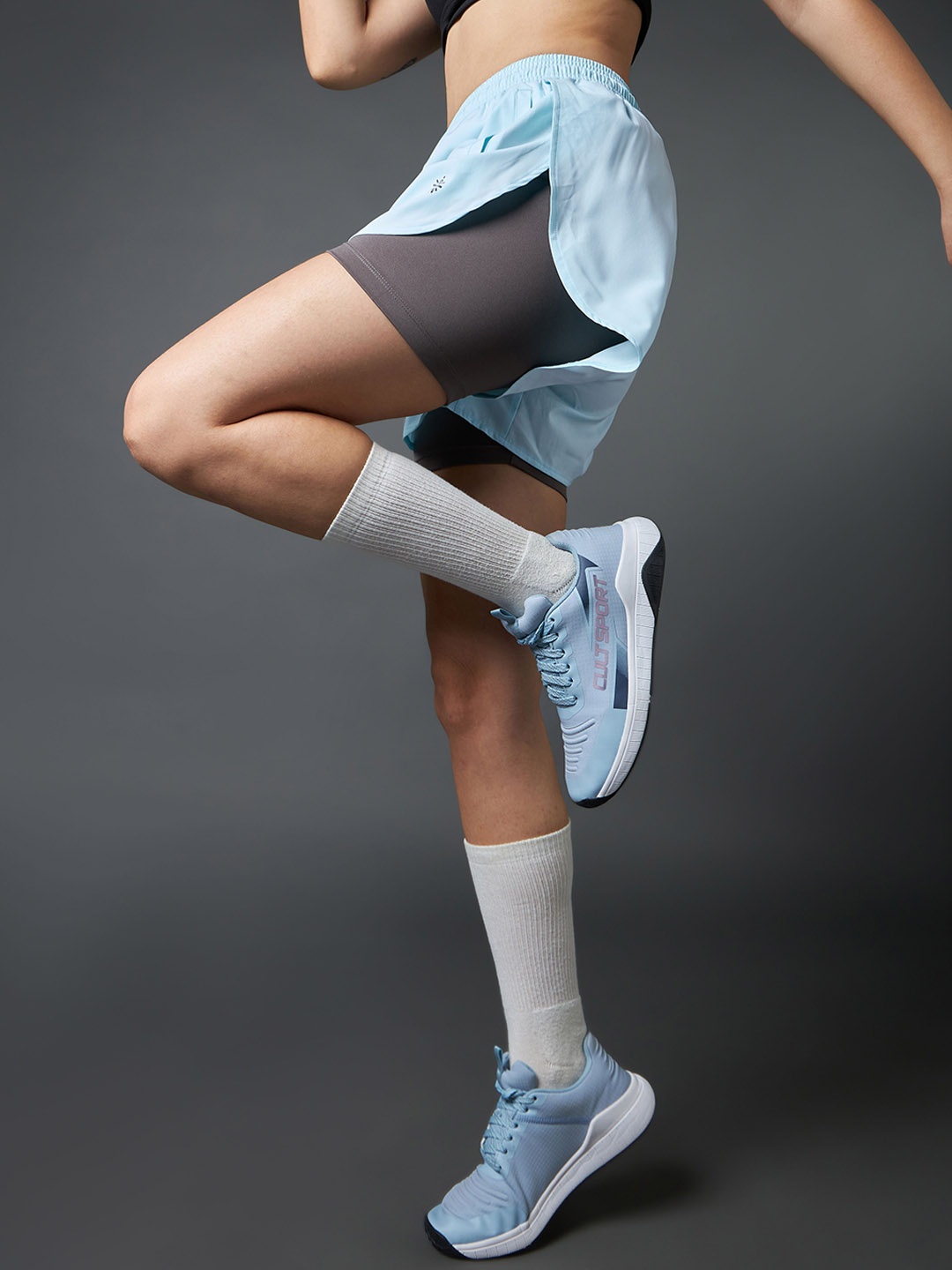 

CULT Women Runner's Pro Built In Lightweight Sports Shorts, Blue