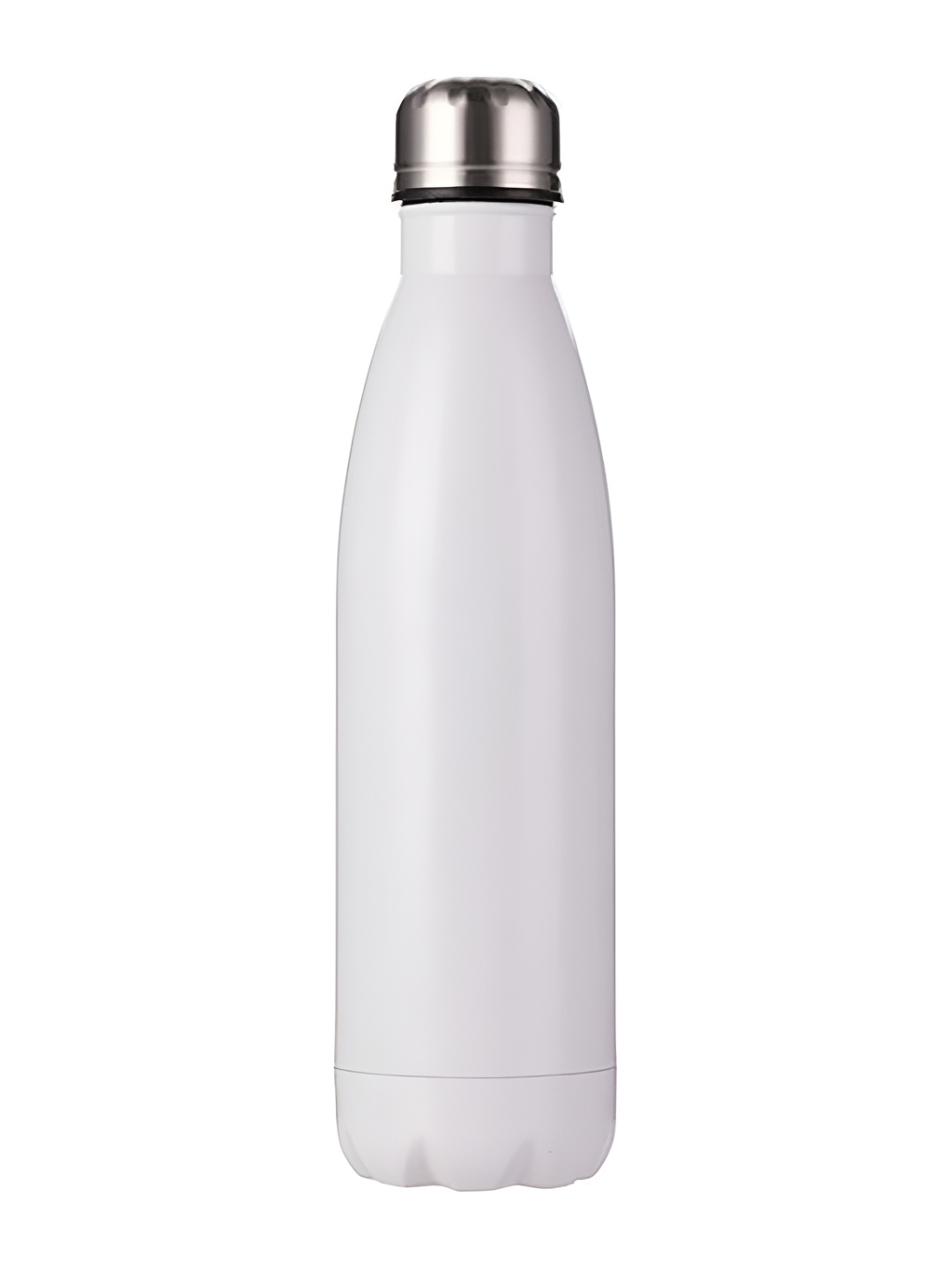 

WELOUR White & Silver Toned Double Wall Vacuum Stainless Steel Water Bottle 500 ml