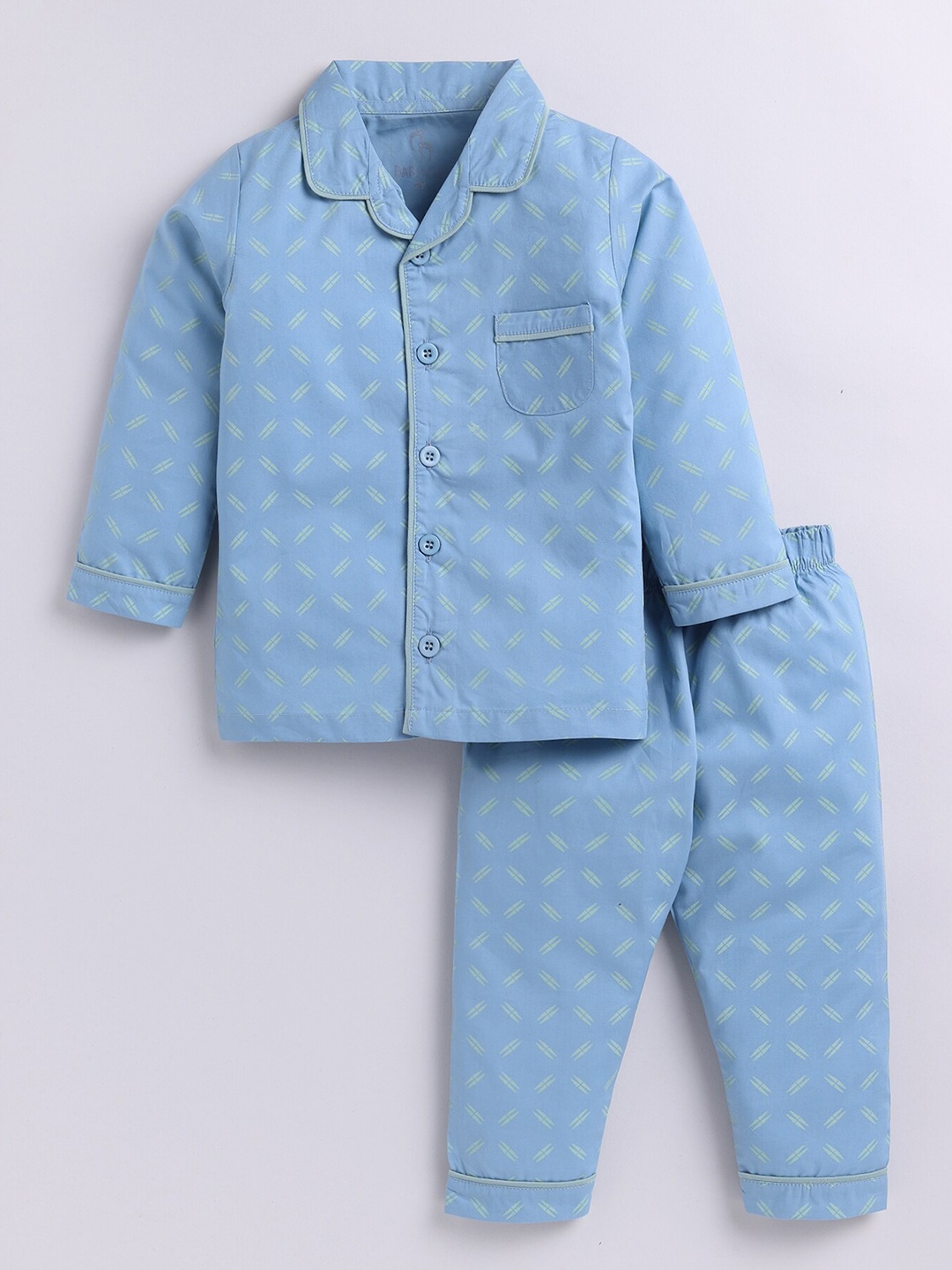 

BABY GO Kids Printed Shirt With Pyjamas, Blue