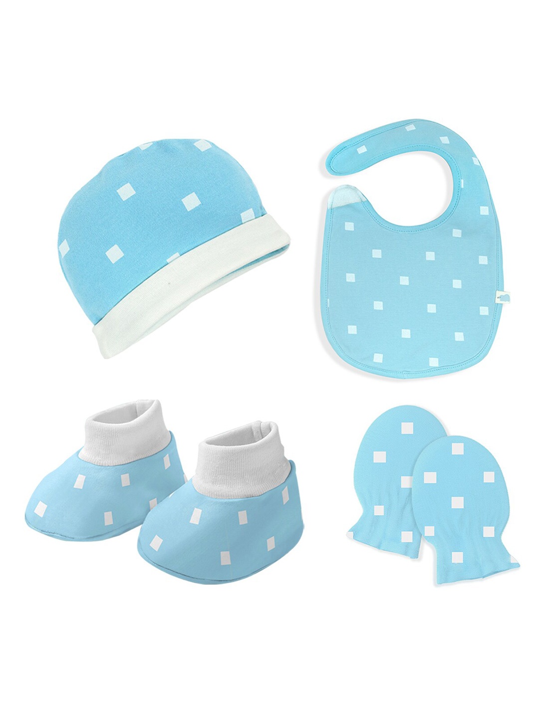 

TIDY SLEEP Infants Pack Of 4 Printed Soft Baby Apparel Gift Set, Blue