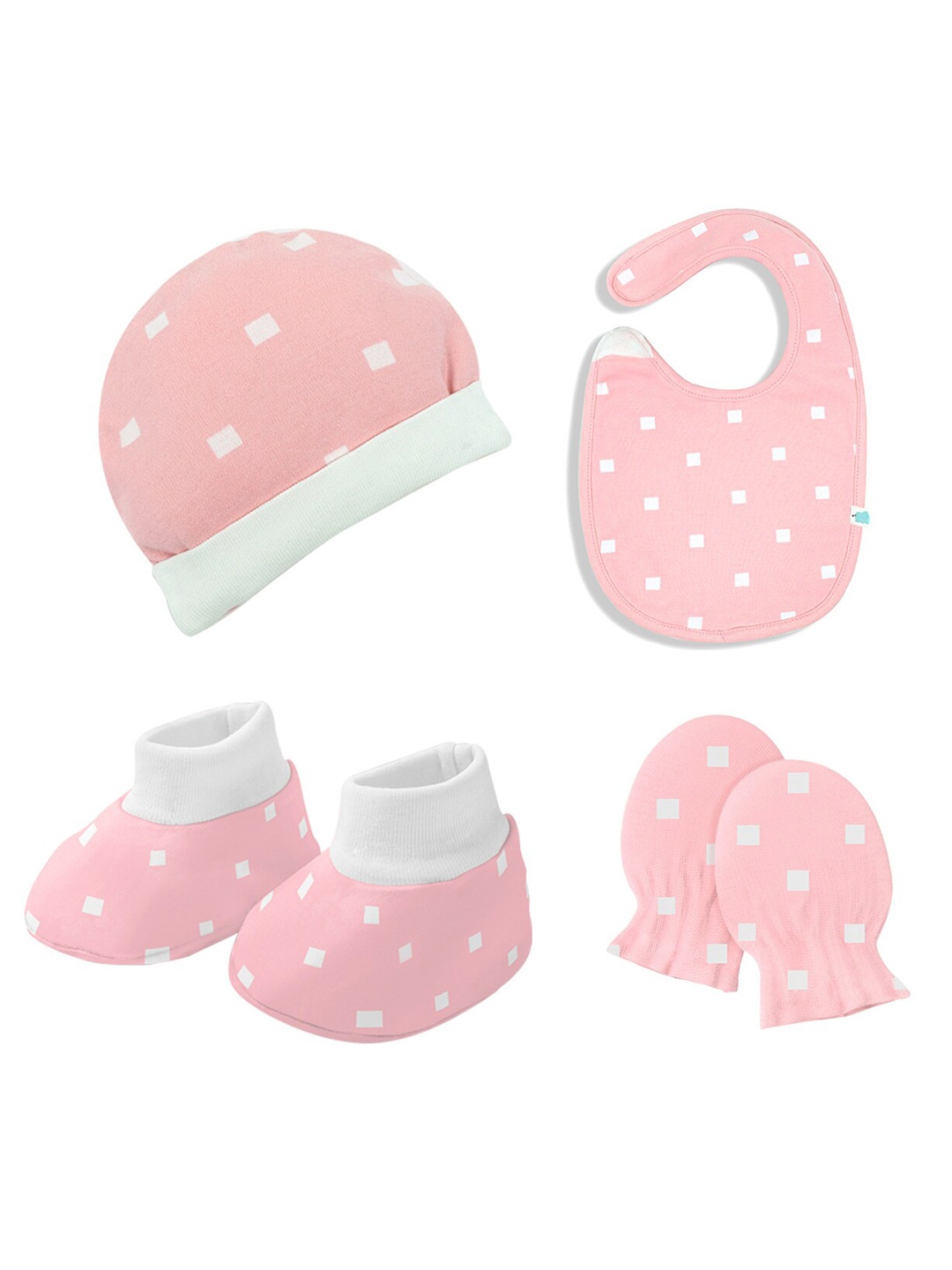 

TIDY SLEEP Infants Pack Of 4 Printed Soft Baby Apparel Gift Set, Pink