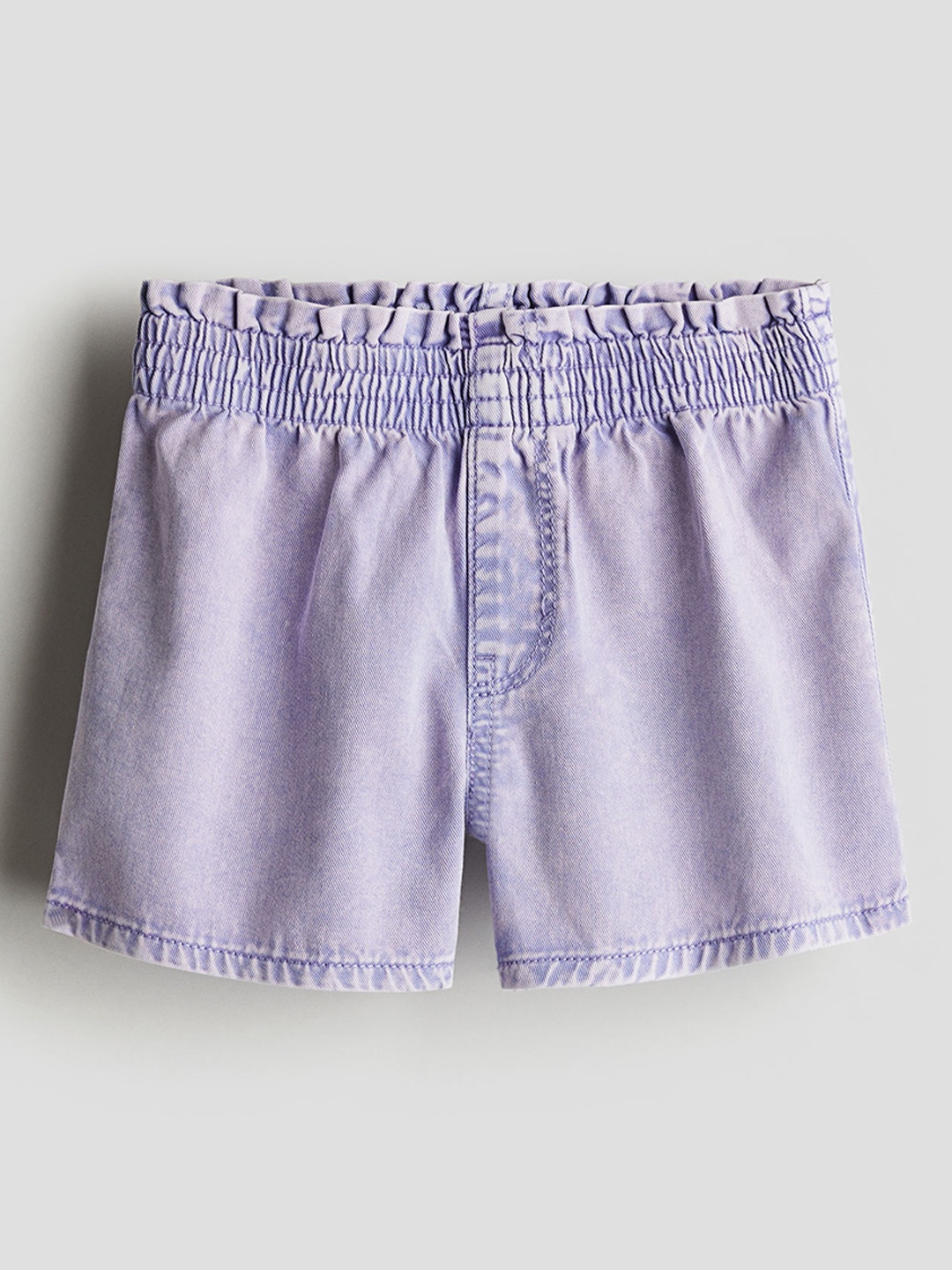 

H&M Girls Pure Cotton Loose Fit Denim Shorts, Purple
