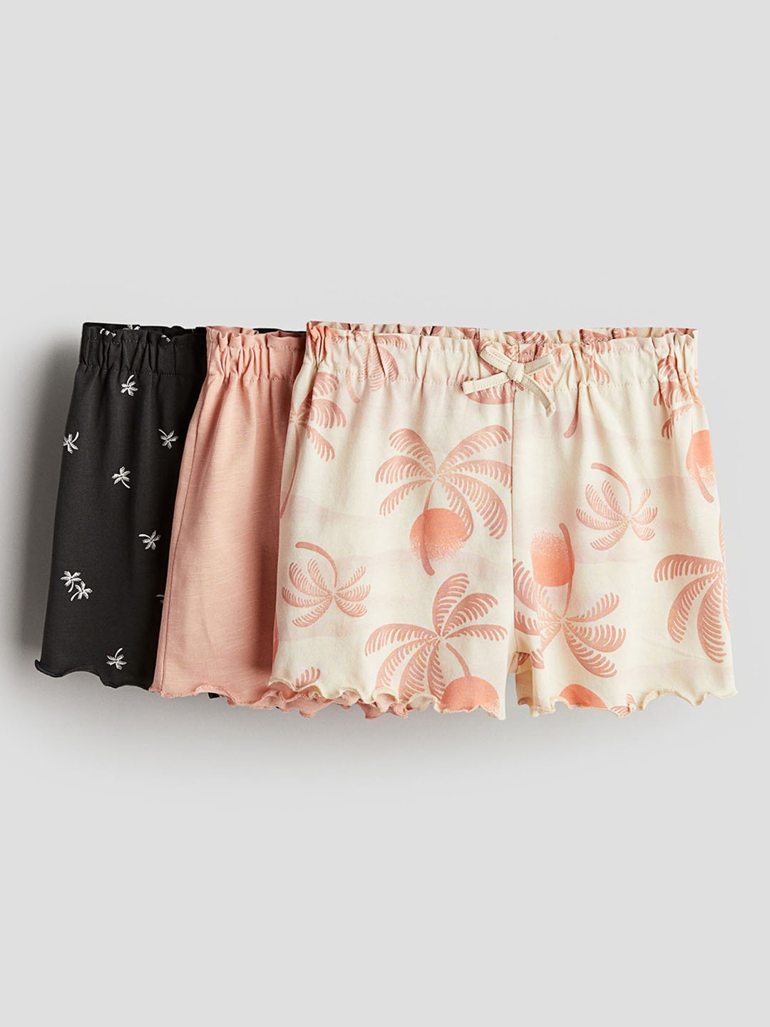 

H&M Girls Cotton 3-Pack Jersey Shorts, Pink