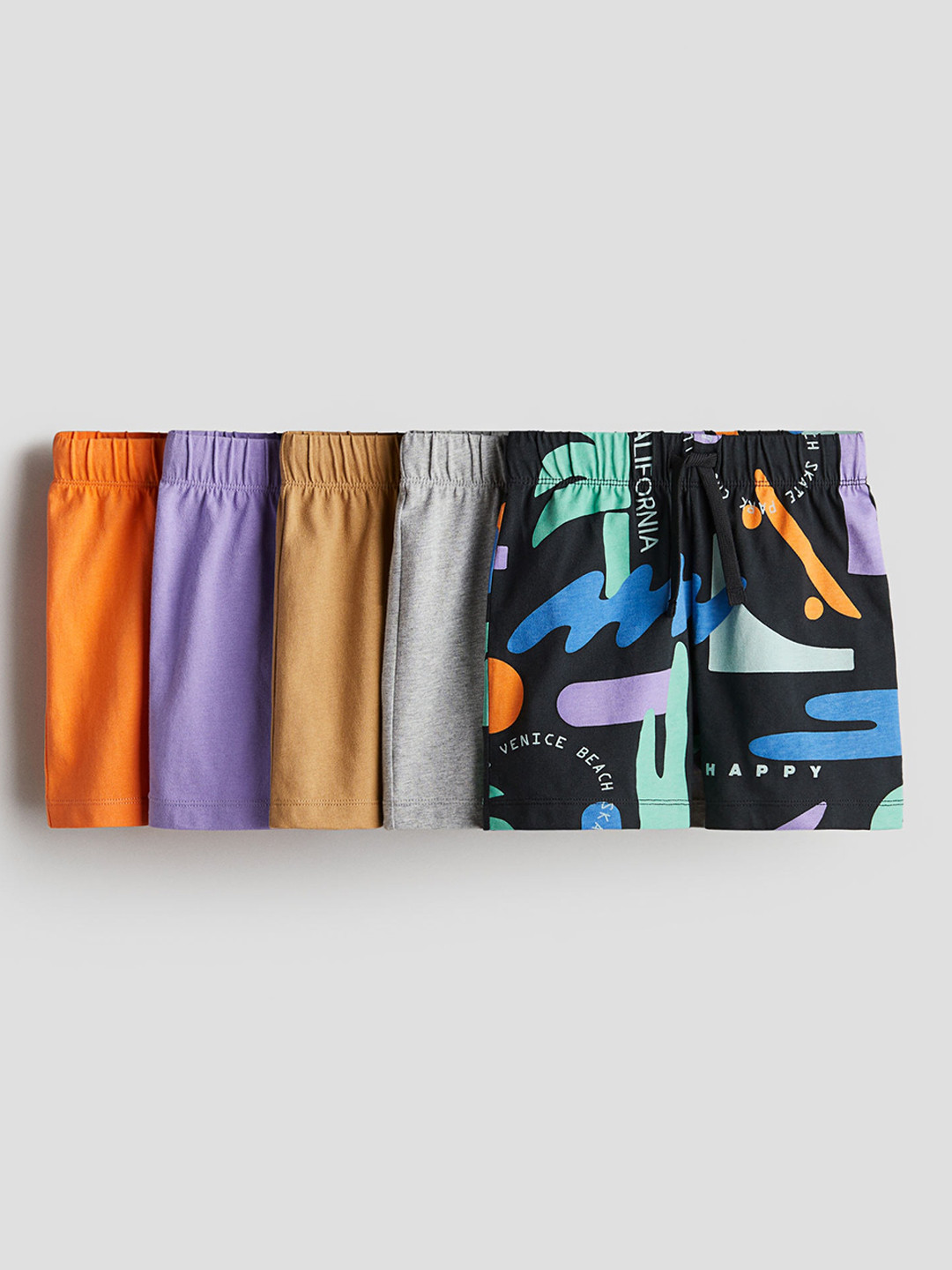 

H&M Boys 5-Pack Pull-On Shorts, Grey