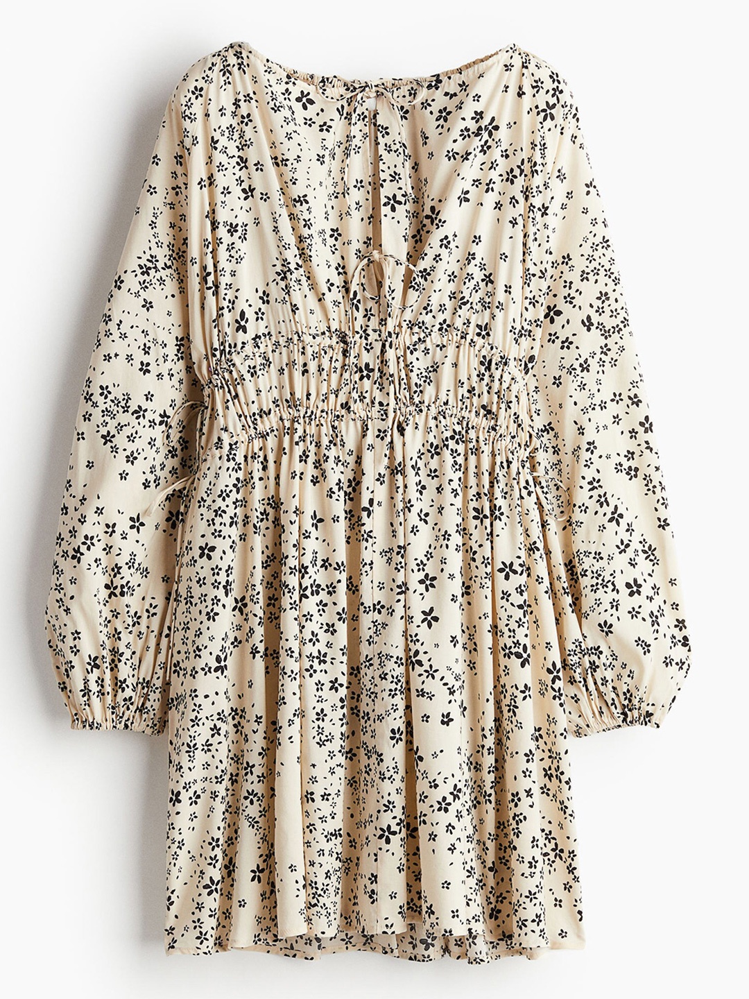 

H&M Women Drawstring-Detail Dress, Beige