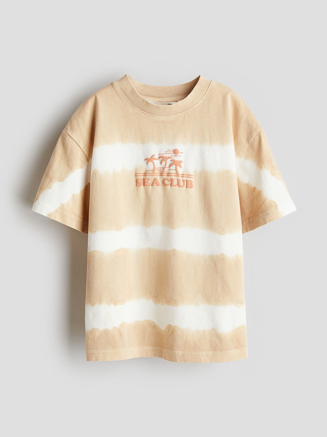 

H&M Boys Motif-Detail Cotton T-Shirt, Beige