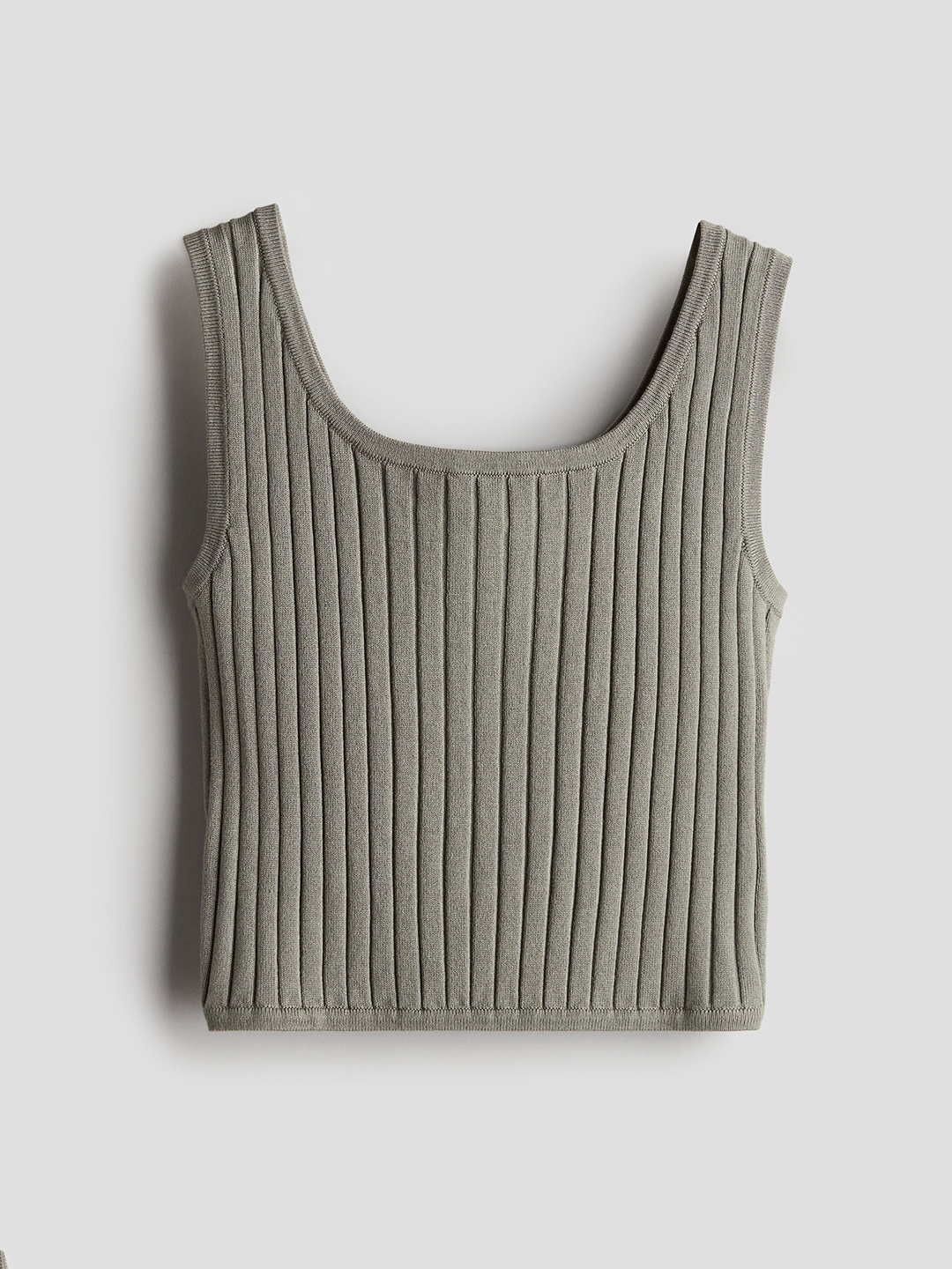 

H&M Girls Rib-Knit Vest Top, Green