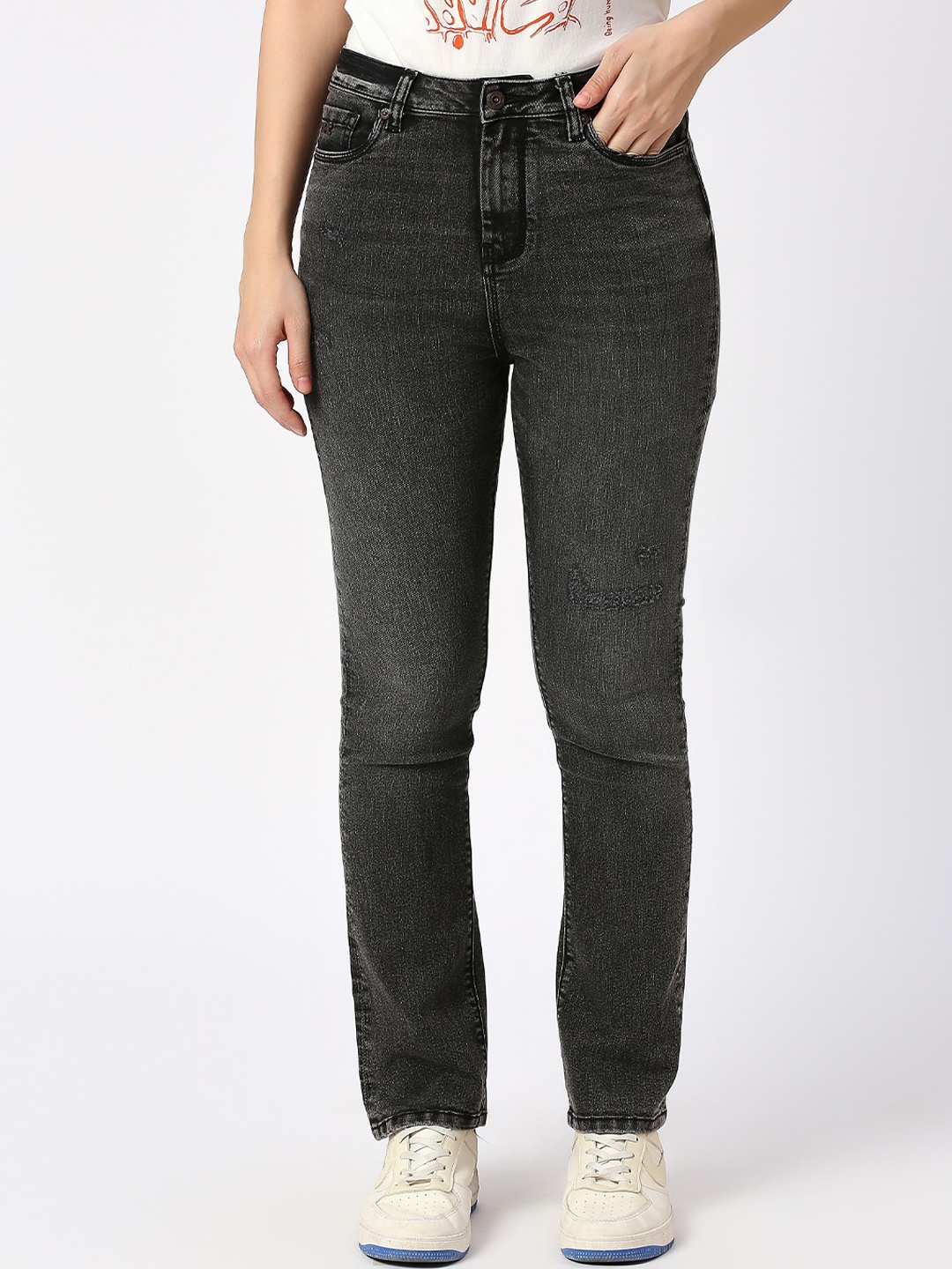 

Being Human Women Slim Fit Light Fade Jeans, Black