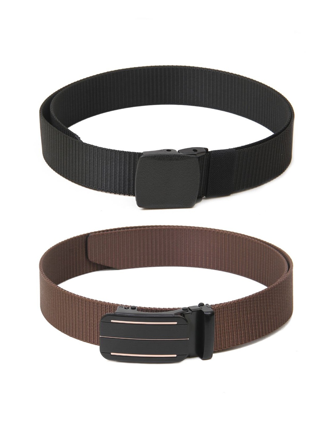 

Calvadoss Girls Set of 2 Textured Belts, Black