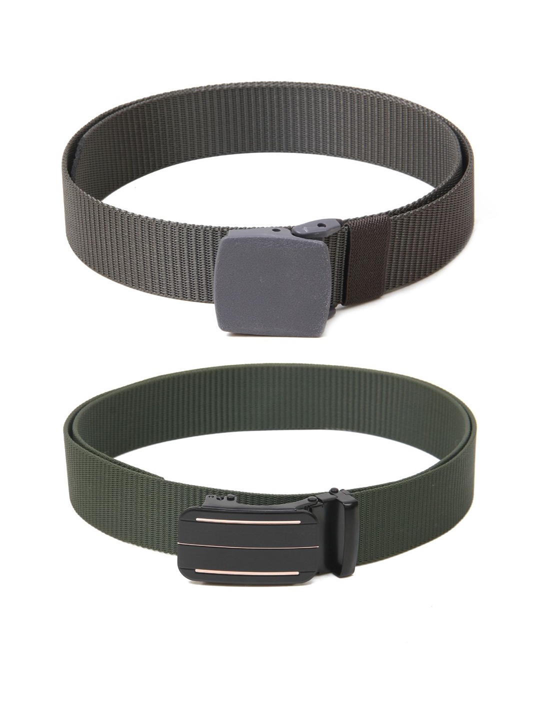 

Calvadoss Girls Textured Set Of 2 Belt, Grey