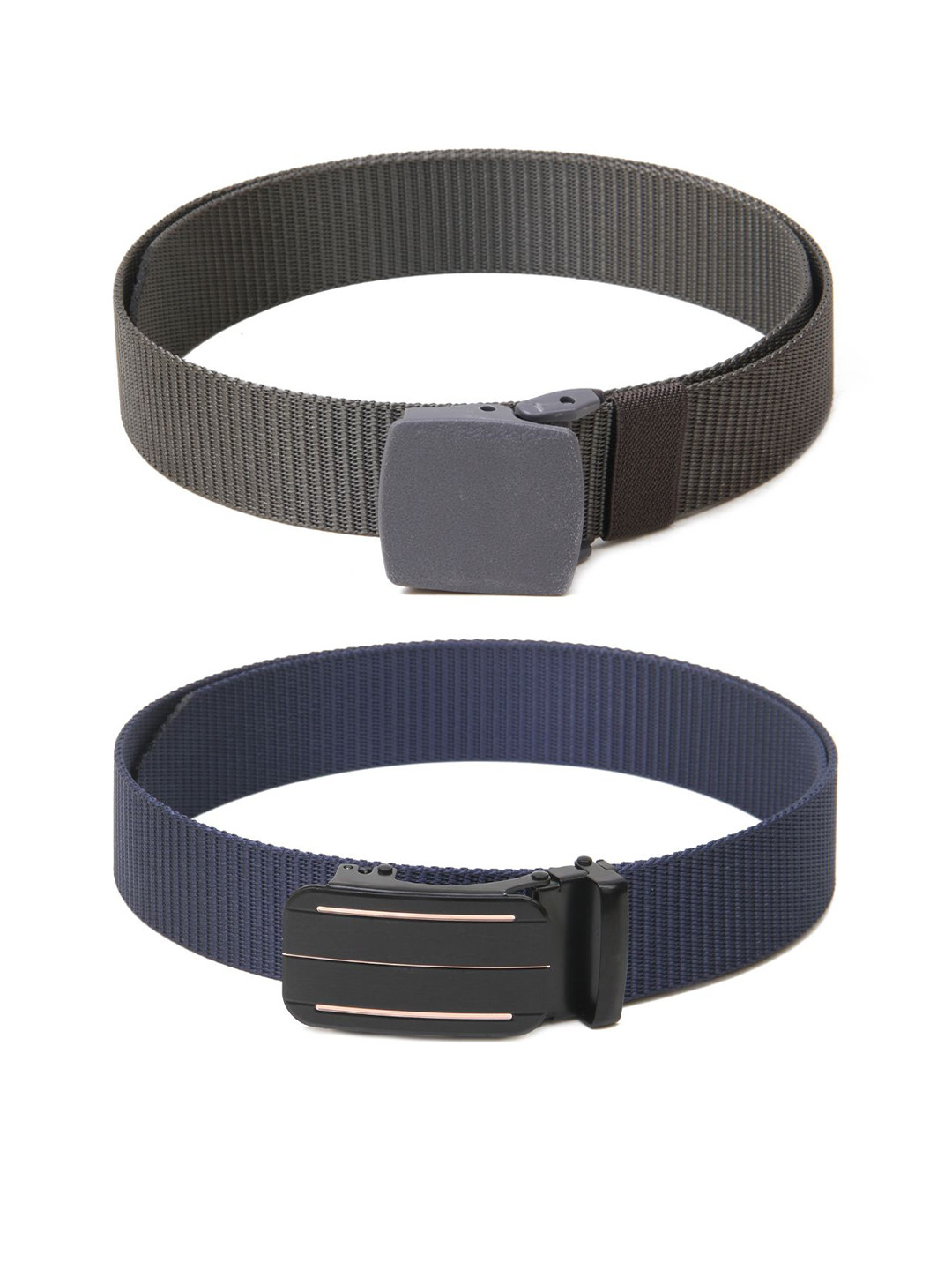 

Calvadoss Girls Set of 2 Textured Belt, Grey