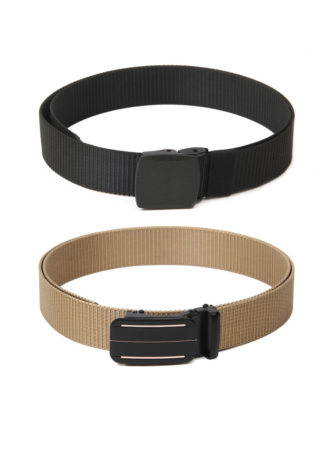 

Calvadoss Girls Set of 2 Textured Belt, Black