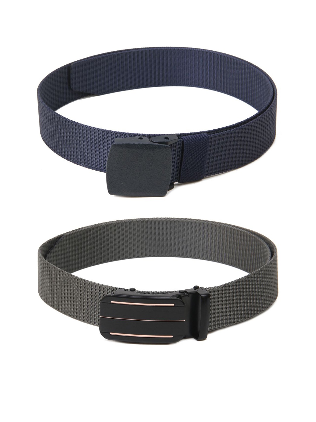 

Calvadoss Girls Set Of 2 Textured Canvas Belt, Navy blue