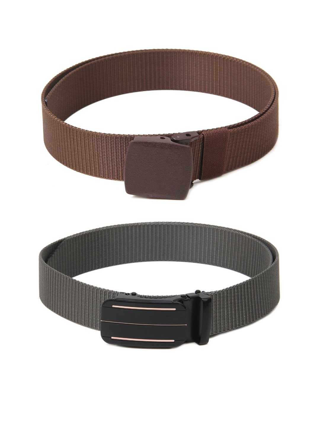 

Calvadoss Girls Set of 2 Textured Belts, Brown