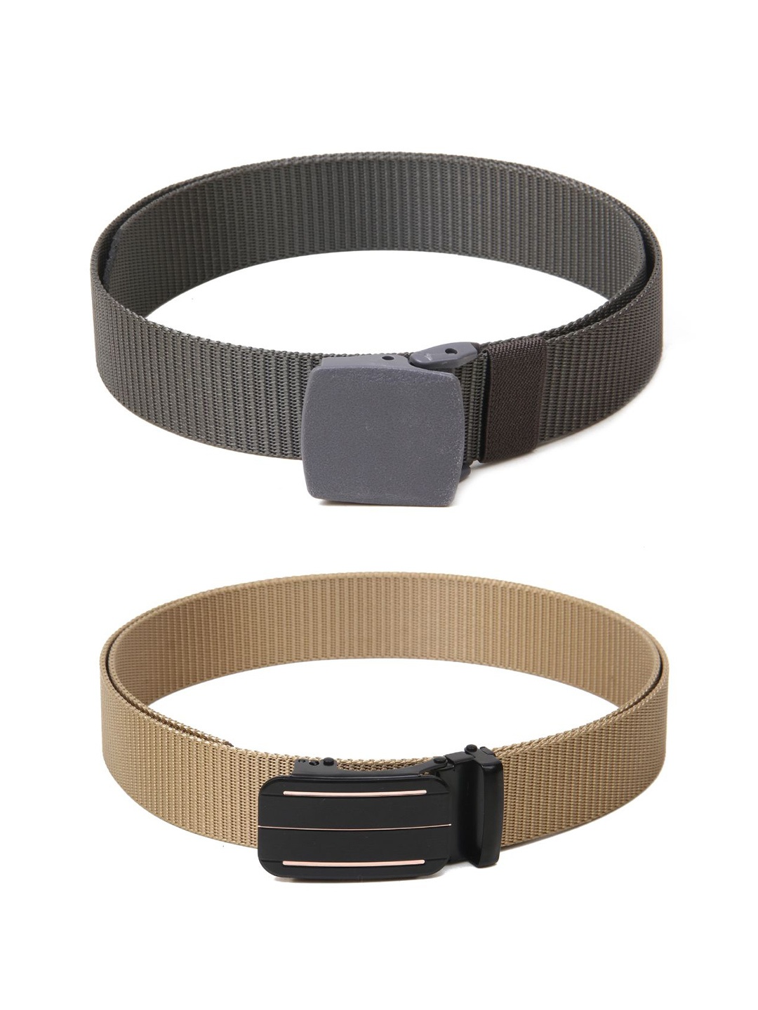

Calvadoss Girls Set of 2 Textured Belt, Grey