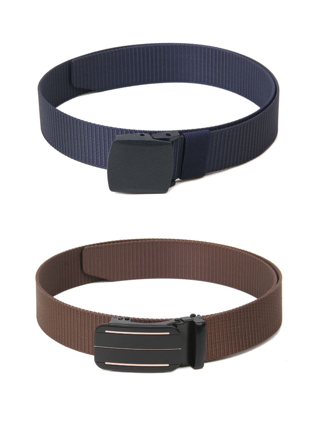 

Calvadoss Girls Set of 2 Textured Belts, Navy blue