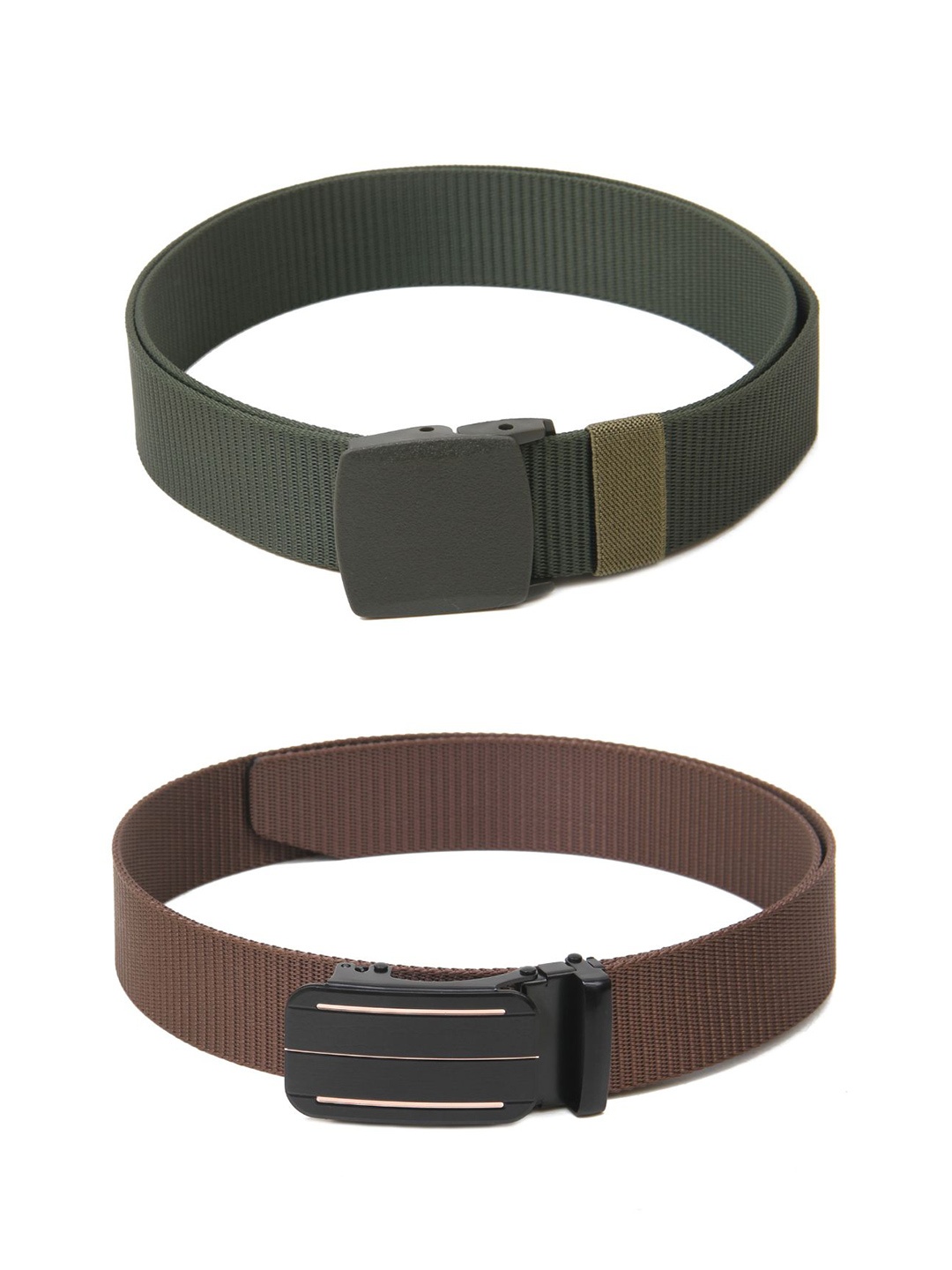 

Calvadoss Girls Set Of 2 Textured Wide Belts, Green