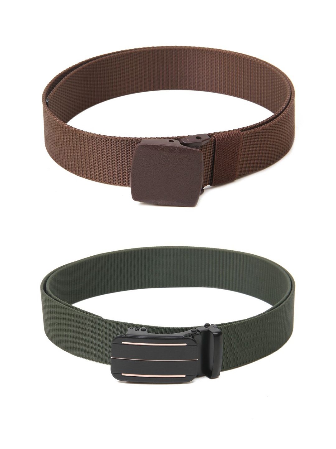 

Calvadoss Girls Set of 2 Textured Belt, Brown