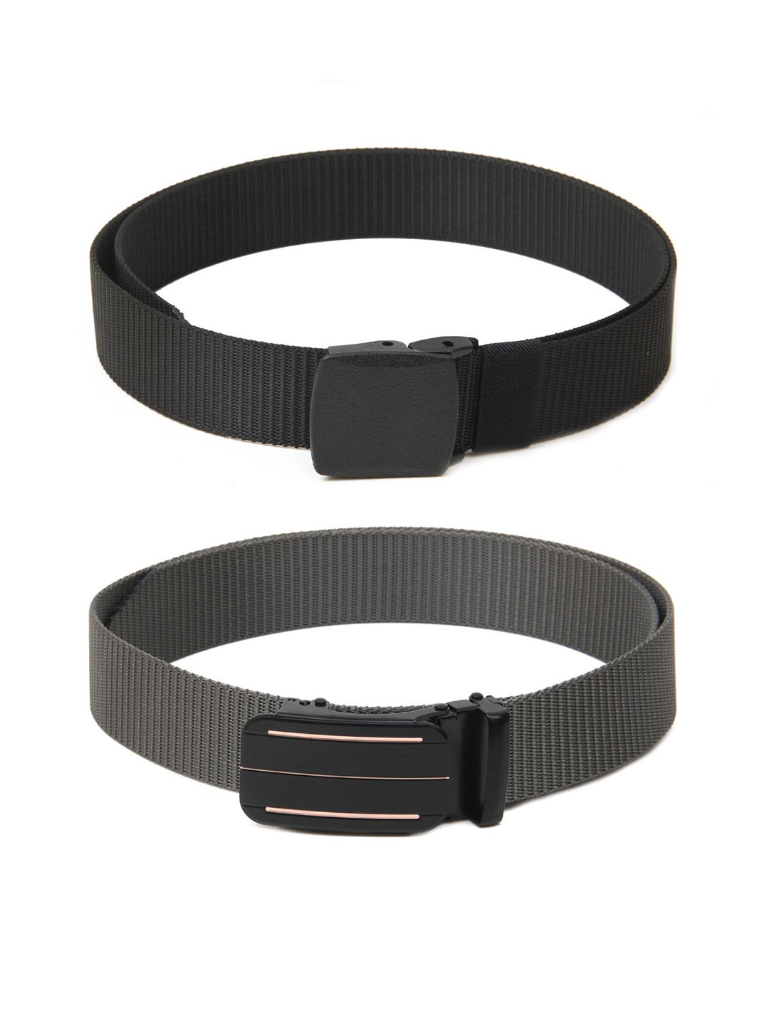 

Calvadoss Men Set of 2 Textured Belt, Black