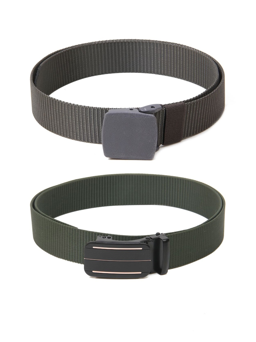 

Calvadoss Men Set of 2 Textured Belt, Grey