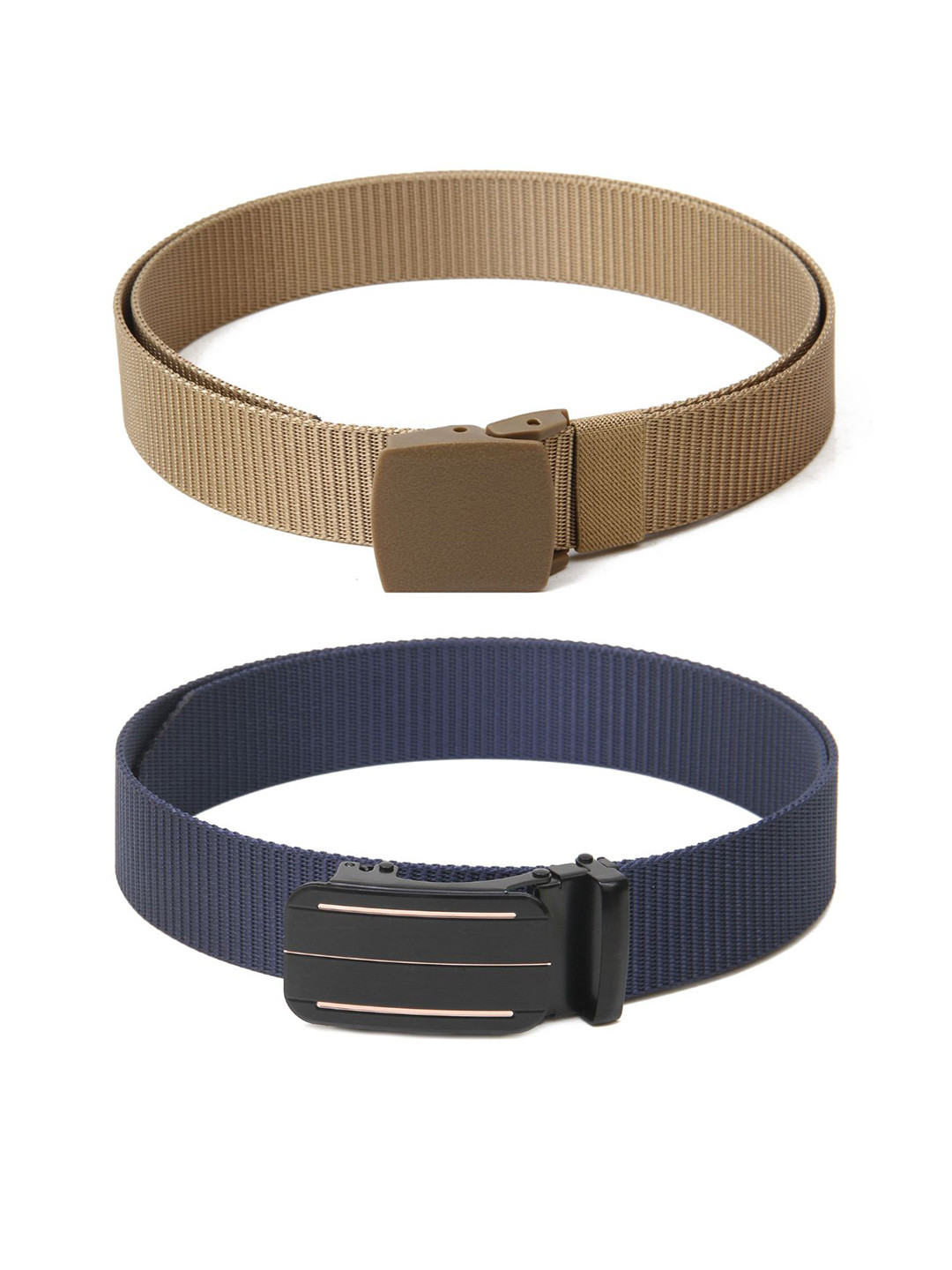 

Calvadoss Men Set of 2 Textured Belt, Beige