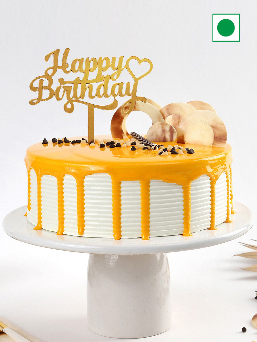 

IGP Butterscotch Flavor Eggless Round Cake- 500 Gms, White