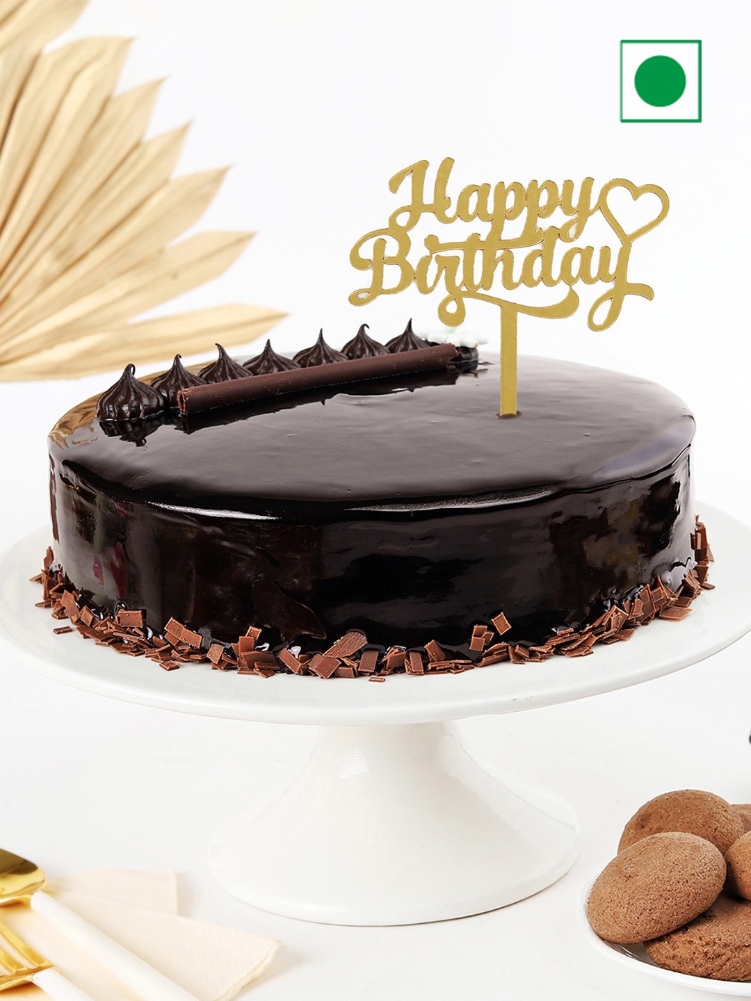 

IGP Truffle Decadence Eggless Round Birthday Cake-500 gm, Brown