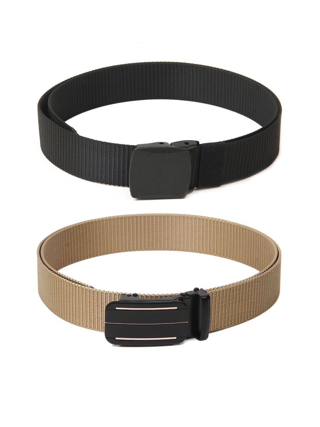 

Calvadoss Girls Set of 2 Textured Belt, Black