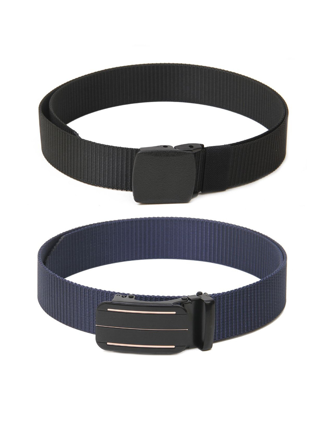 

Calvadoss Girls Set of 2 Textured Belts, Black