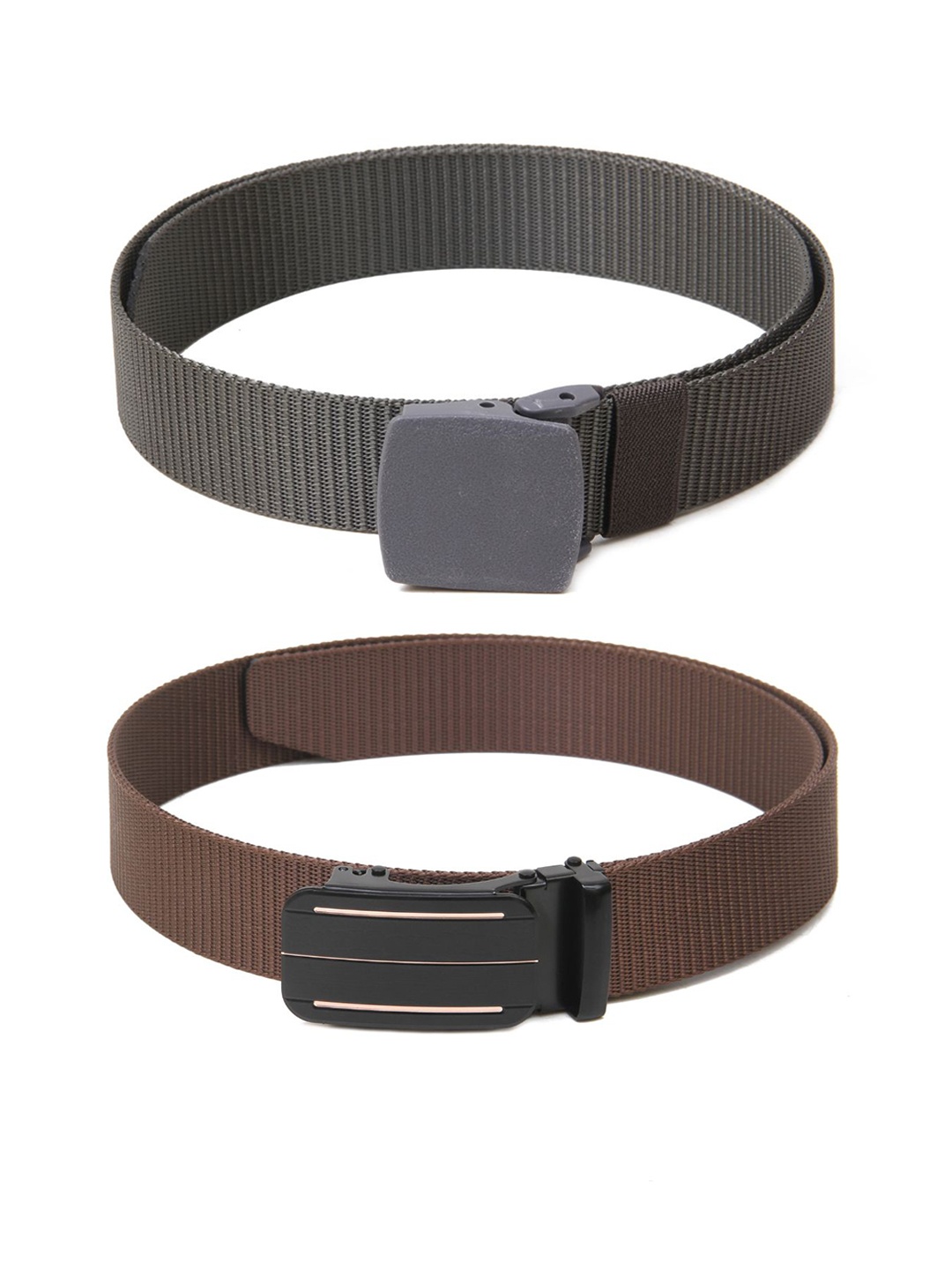 

Calvadoss Girls Set of 2 Textured Belt, Grey