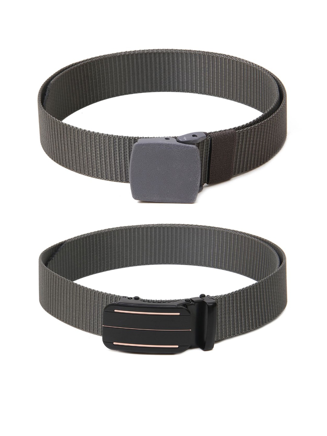 

Calvadoss Girls Set of 2 Textured Belt, Grey