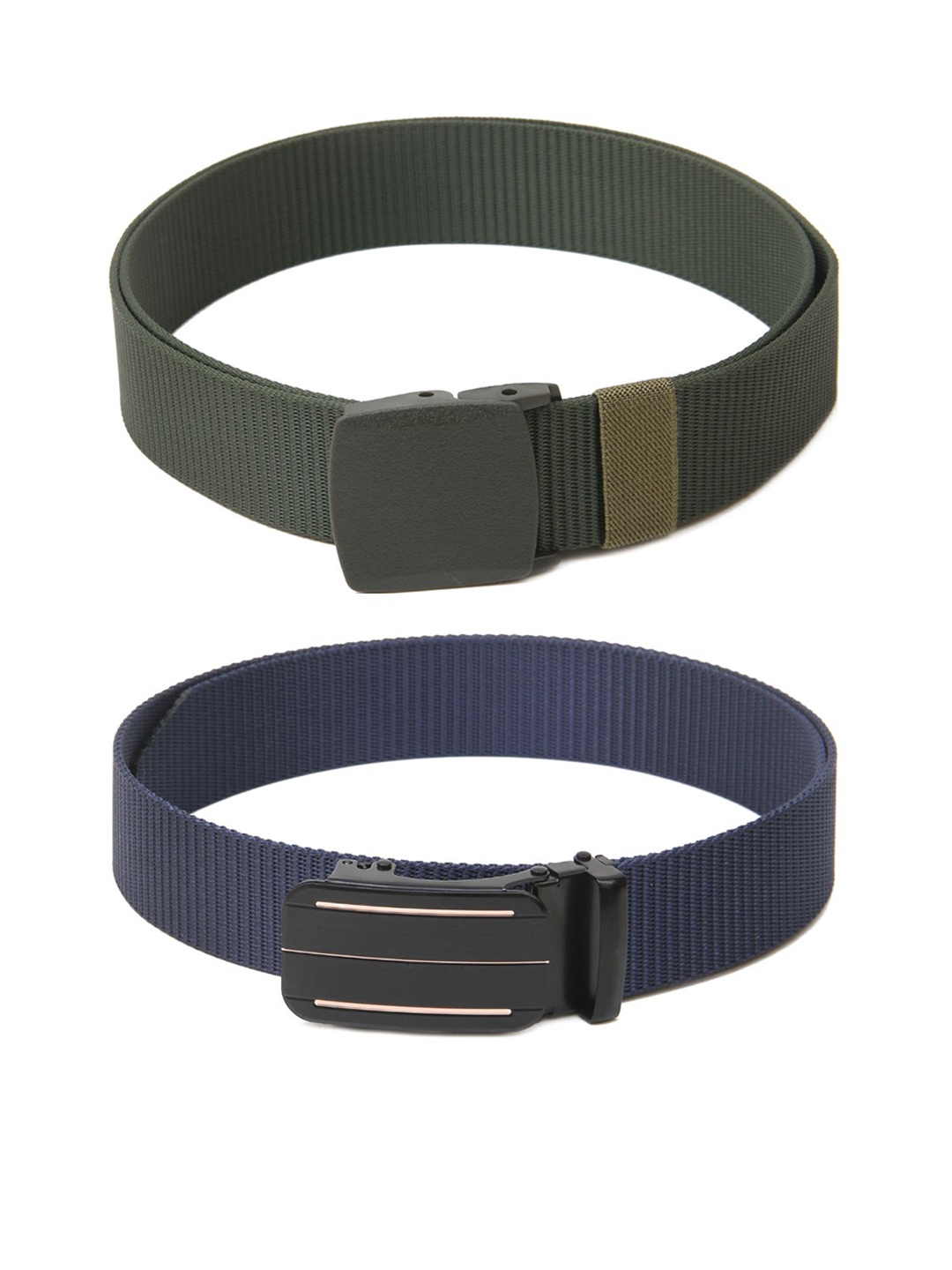 

Calvadoss Girls Set Of 2 Textured Wide Belts, Green