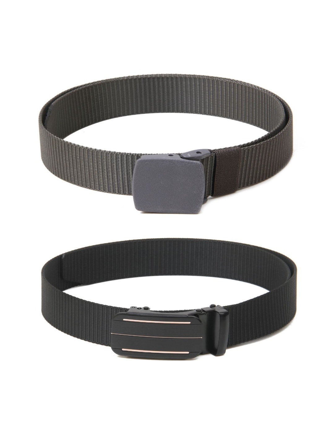 

Calvadoss Girls Textured Set Of 2 Belts, Grey