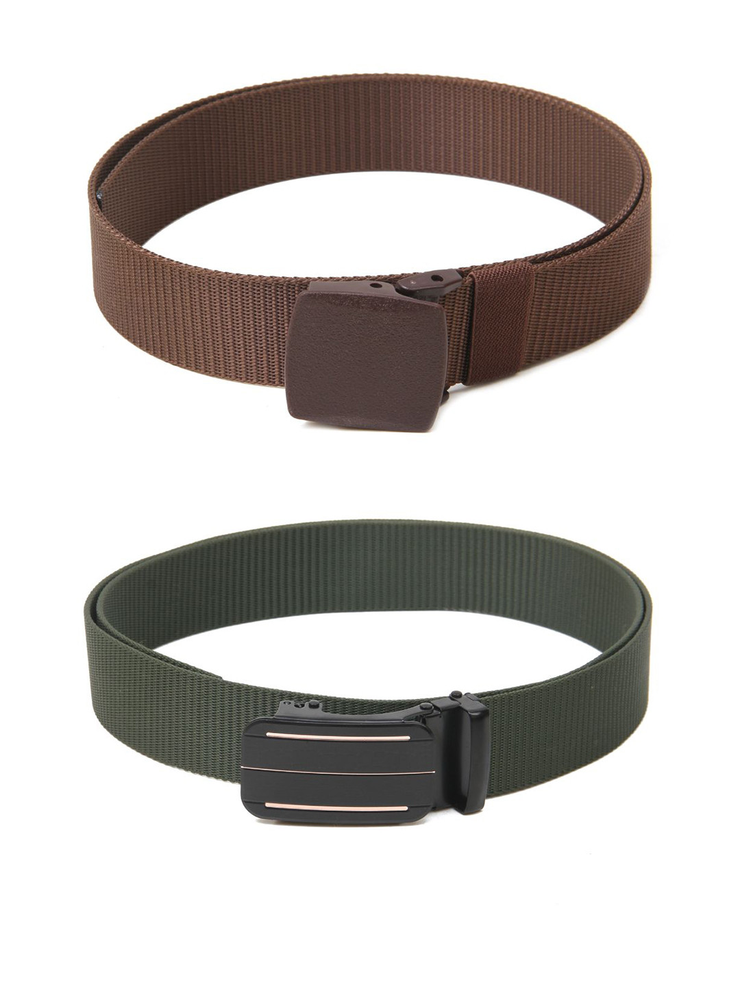 

Calvadoss Girls Set of 2 Textured Belts, Brown
