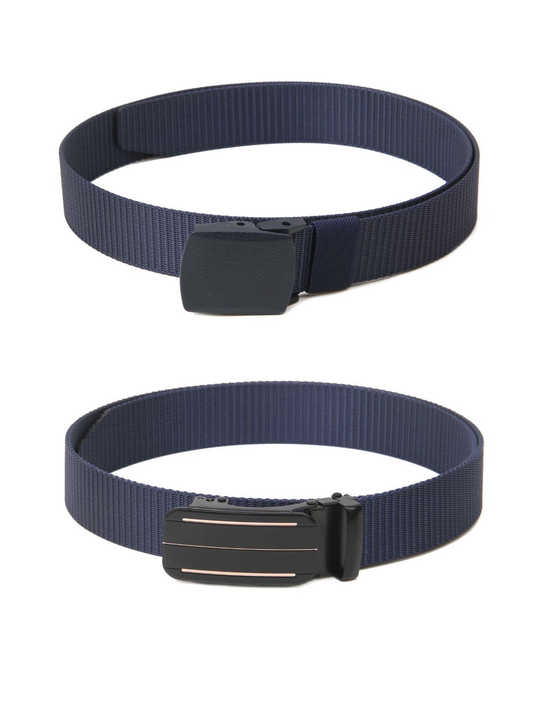 

Calvadoss Girls Set of 2 Textured Belts, Navy blue