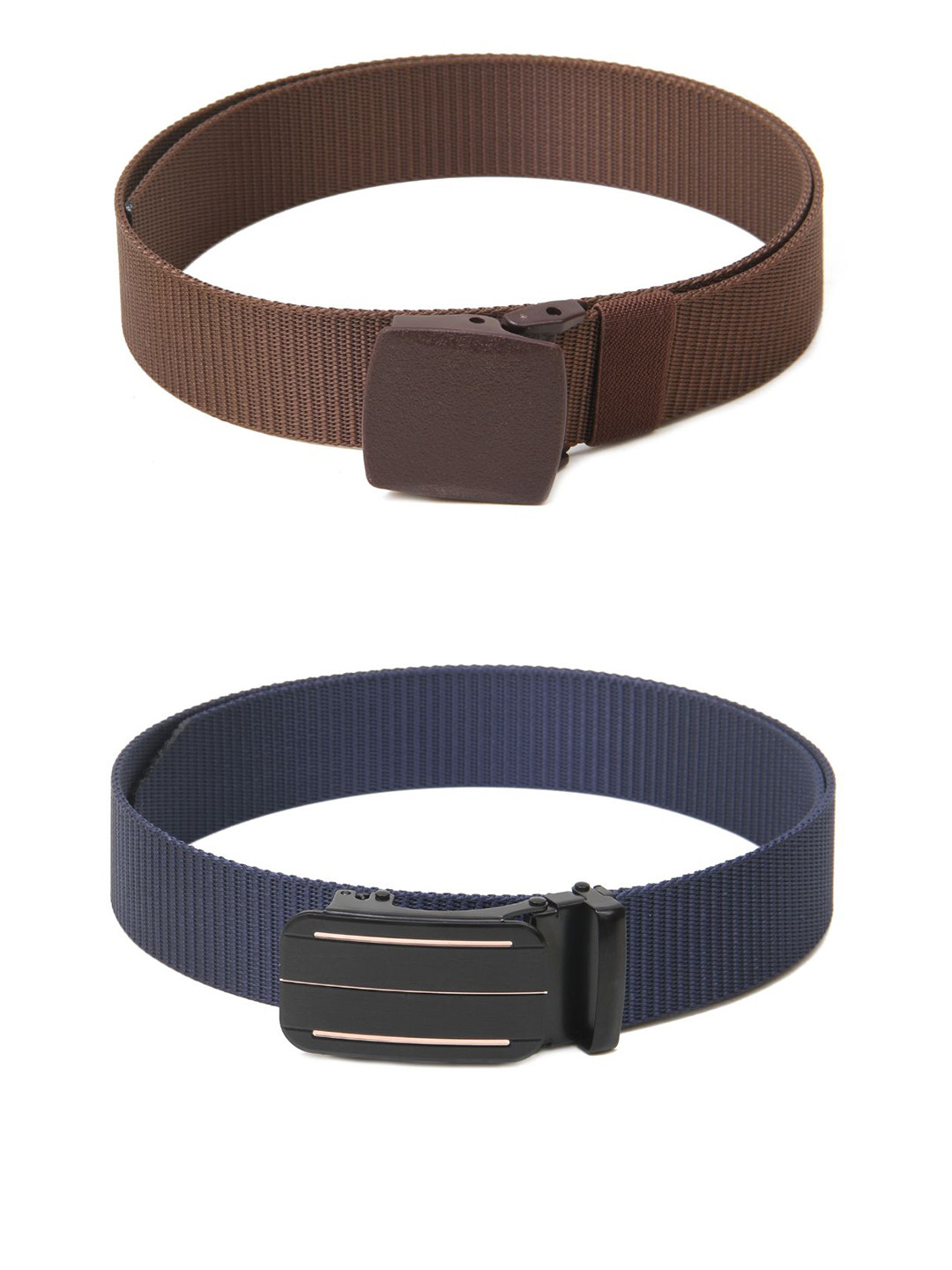 

Calvadoss Girls Set Of 2 Textured Wide Belt, Brown