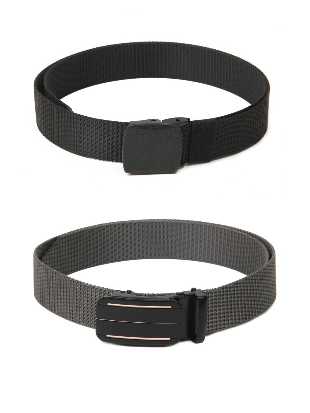 

Calvadoss Girls Set of 2 Textured Belts, Black