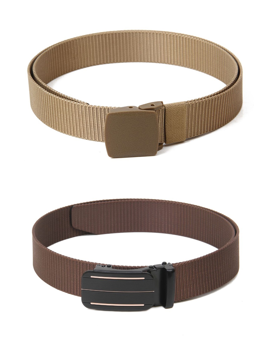 

Calvadoss Girls Set of 2 Textured Belt, Beige
