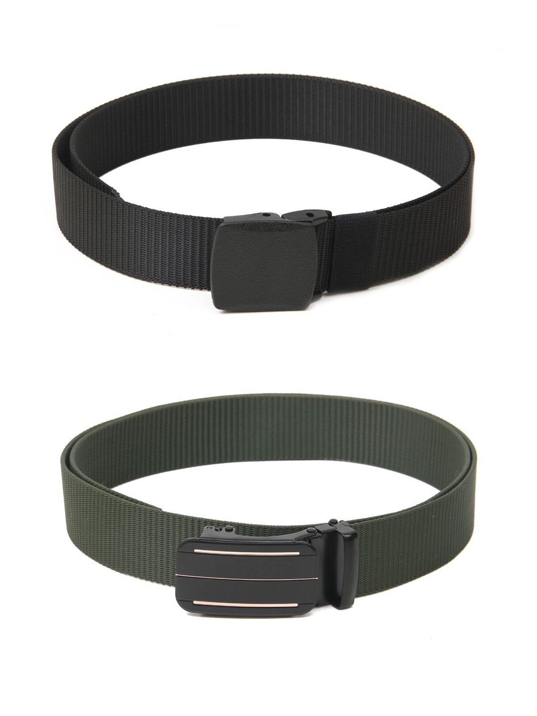 

Calvadoss Girls Set of 2 Textured Belts, Black