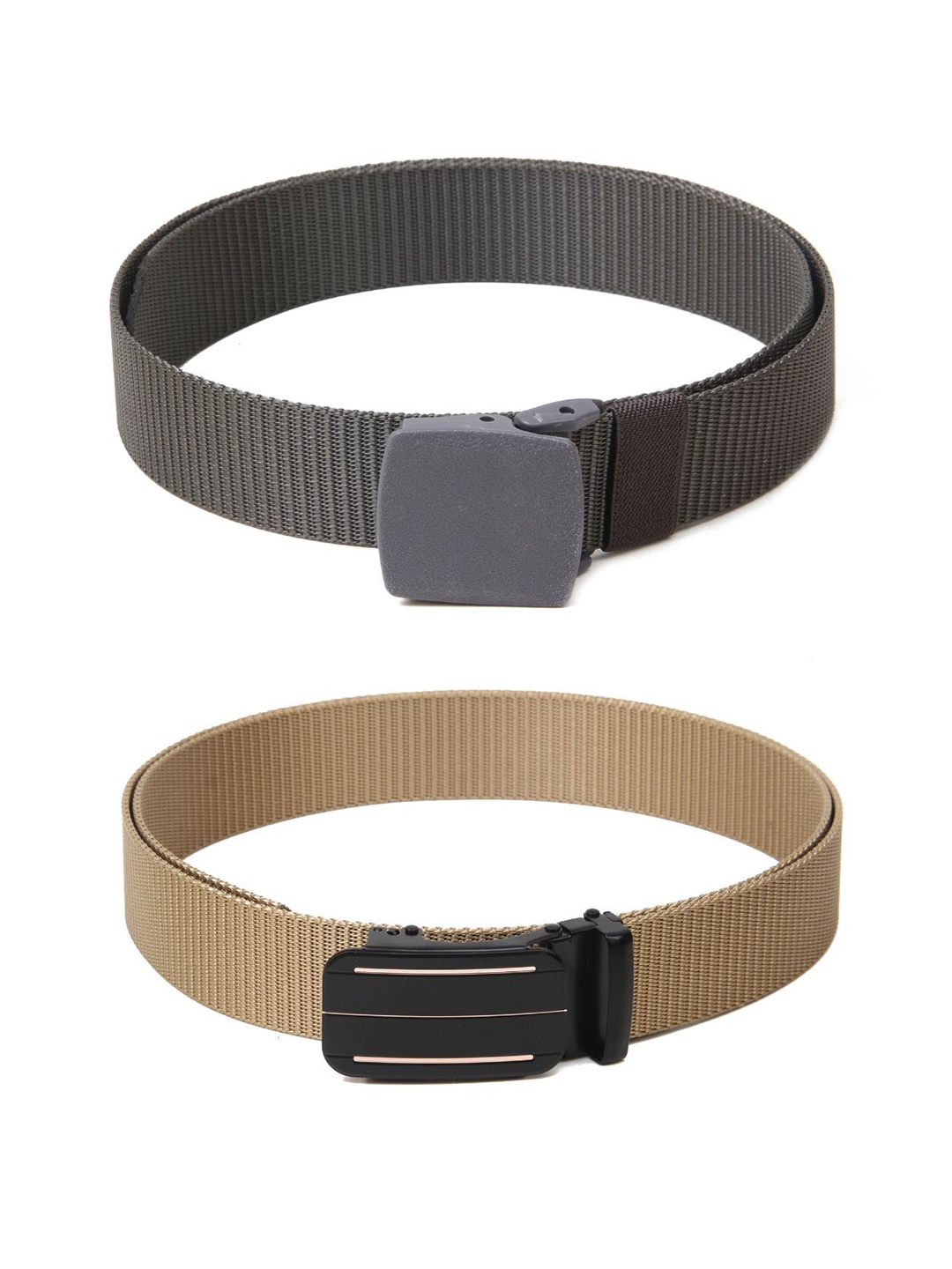 

Calvadoss Girls Set of 2 Textured Belt, Grey