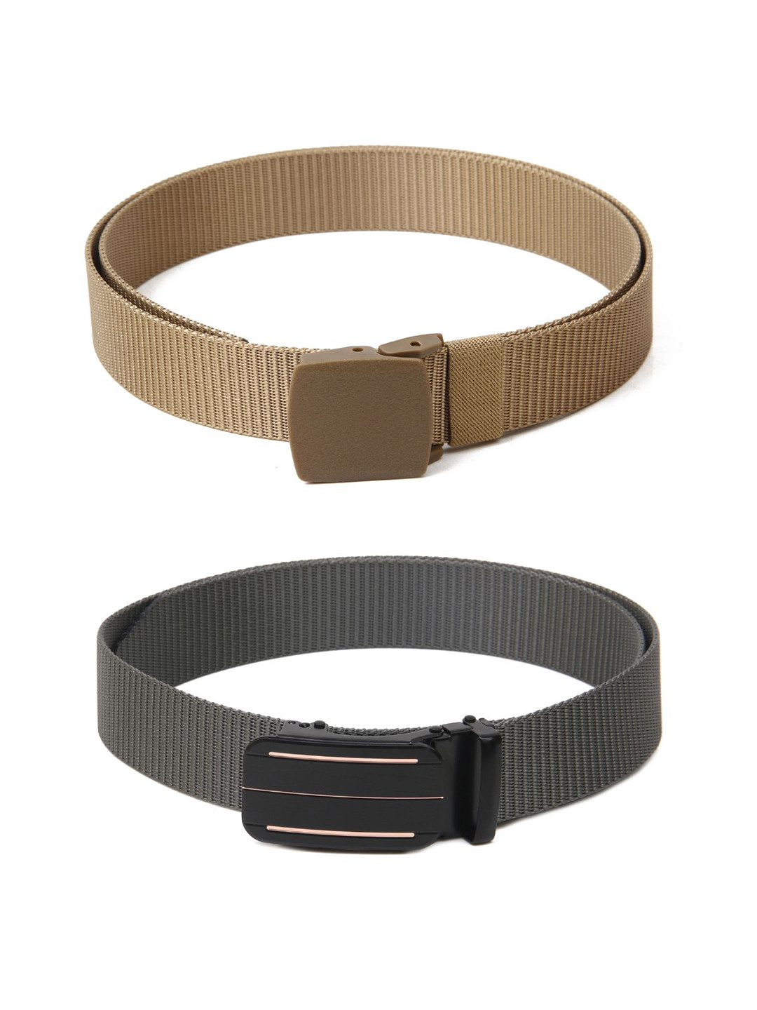 

Calvadoss Girls Set Of 2 Textured Canvas Belt, Beige