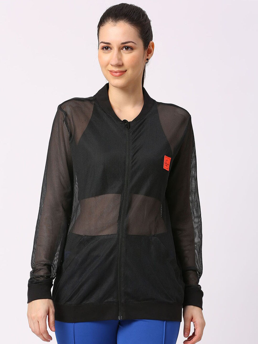

Being Human Solid Round Neck Regular Sleeves Shirt Style Top, Black